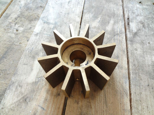 Silicon Brass Water Pump Open Impeller Solid Work , Resin Sand Casting