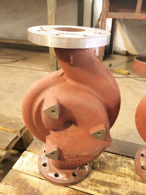 Cast iron vertical axis centrifugal pump housing aluminum alloy , hastelloy alloy