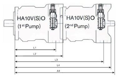 100cc Displacement Tandom High Pressure Hydraulic Pump Flow Control A10VSO100